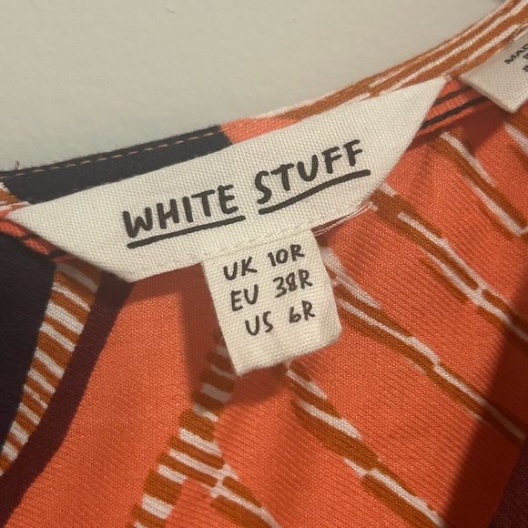 White Stuff Lucy Print Midi Dress, Multicoloured Plum, Size 6 - Picture 8 of 8